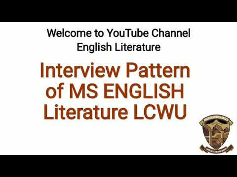 Interview Pattern of LCWU | MS ENGLISH LITERATURE | Lahore College Women University