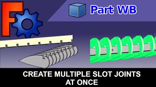 FreeCAD How to make a large number of slot joints in seconds. Time saving tip, beginners tutorial