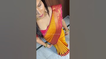 Pre pleated saree draping tutorial | fluffy saree pleats #saree #drape #prepleatedsaree