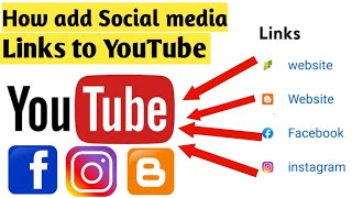how to add social media link in youtube channel | sarim official