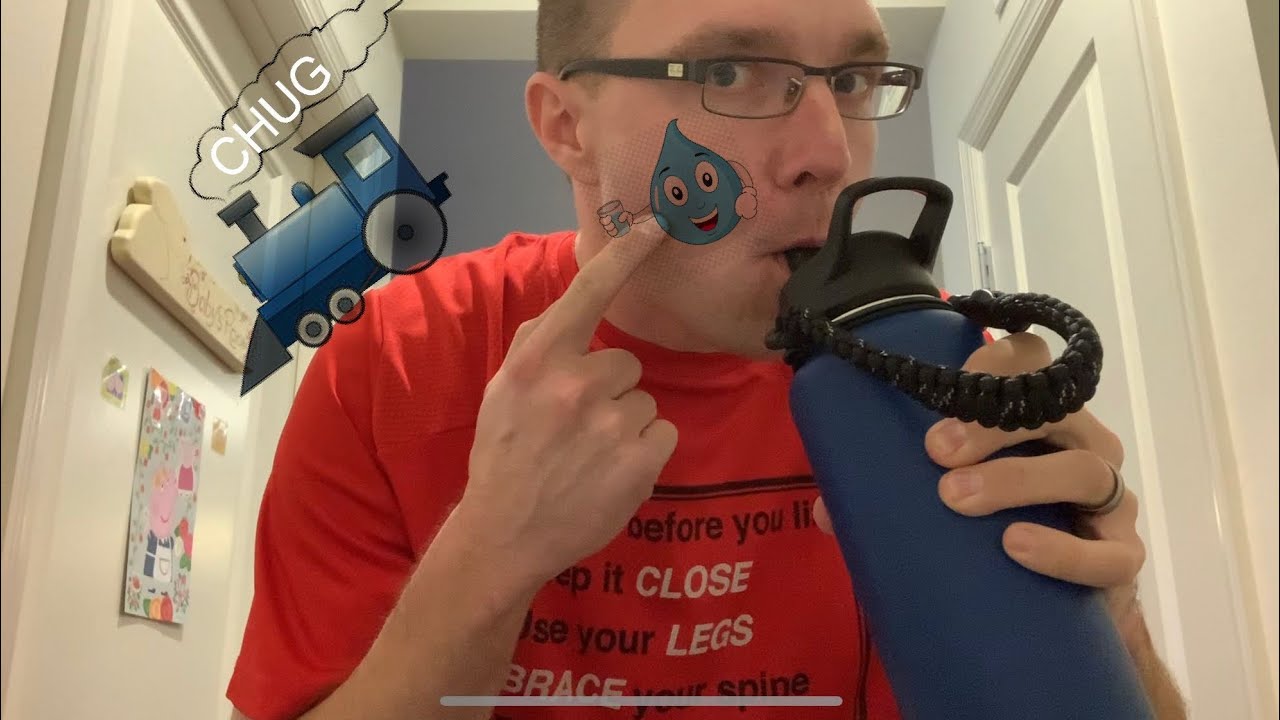 40oz Iron Flask Water Bottle CHUG (need to fix my cat’s hip!) YouTube