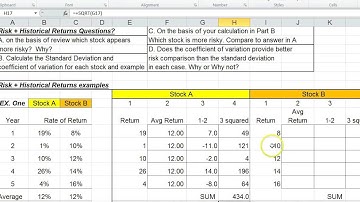 Using Standard Deviation to find Stock Risk
