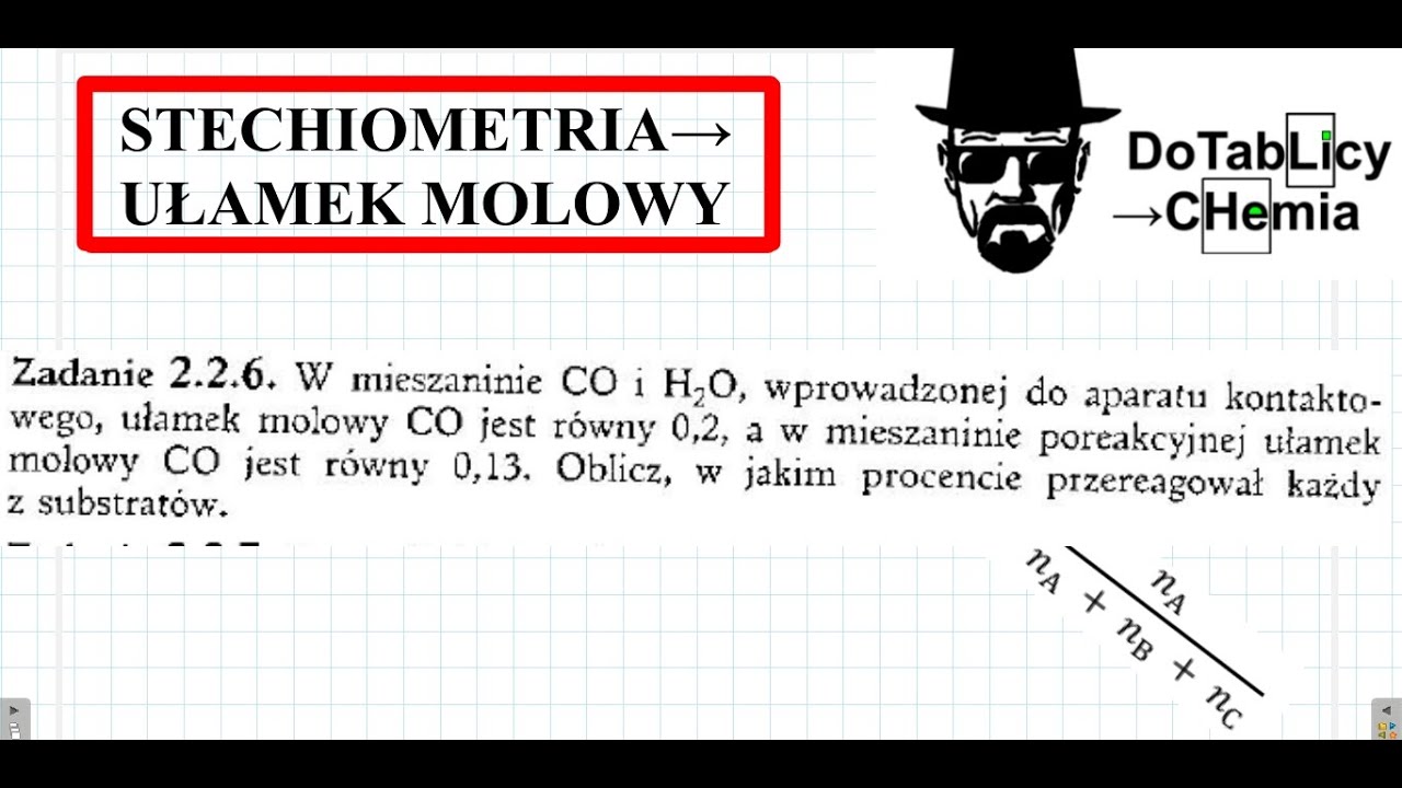 UŁAMEK MOLOWY, Stechiometria. Zadanie 2.2.6 Legendarny zbiór