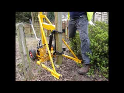 How To Remove Old Fence Posts Using A Post Puller Youtube