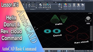How to use Helix, Donut & Revision Cloud in  AutoCAD. RD CAD