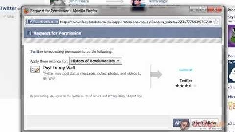 How to Connect Twitter with Facebook ?