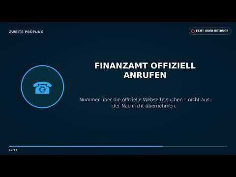 1. Die offizielle Webadresse (URL) genau prüfen