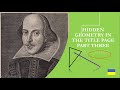 Hidden geometry in the title page of shakespeares first folio part 3