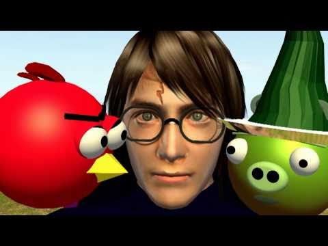 Harry Potter ♫ Deathly Hallows with the Angry Birds ☺ 3D animated  mashup spoof