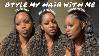 DO MY HAIR WITH ME | half up half down, beginner friendly
