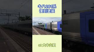 【警笛あり】キハ281系特急北斗　復刻塗装　函館本線大中山駅通過