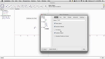 Geogebra - Fixed Text.