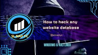 How to hack database of any website | Windows | Kali Linux | Crack Database | Web Hacking | sinhala