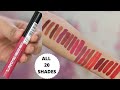 Lakme Forever Matte Liquid Lip Colour Swatches All 20 Shades Swatches, Review & Wear Test