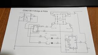 How to Make a H Bridge Circuit - schematic with CD4013 Latch & 555 PWM
