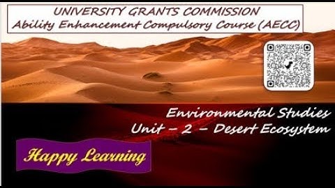 EVS Notes for all UG || Unit 2 - 5: Desert ecosystem || Happy Learning