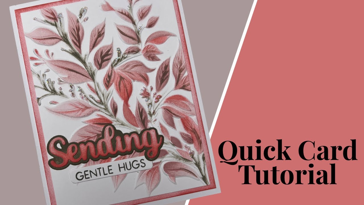 Quick Card Tutorial | Matte Blending ink + Stencil & Embossed details