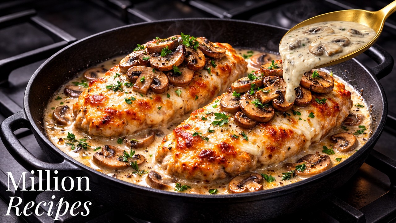 I Can't Stop Making This EXTRA Mushroom Creamy Chicken for Dinner! 🤤 Everyone Went Back for Seconds