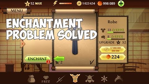 ENCHANT Button Not Showing Problem Solved | Shadow Fight 2