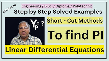 Shortcut method to find PI | PI of linear differential equations | PI of LDE by shortcut method|