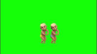 Baby Upin Ipin Funny Dance Green Screen