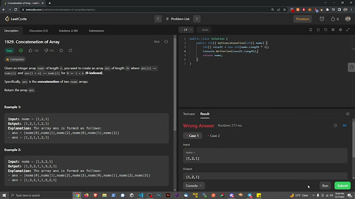 LeetCode 1929 - Concatenation of Array CSharp C# APex .NET Coding Programming Code CodingChallenges