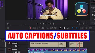 Auto Captions - Generate Subtitles [ DaVinci Resolve ] Tutorial