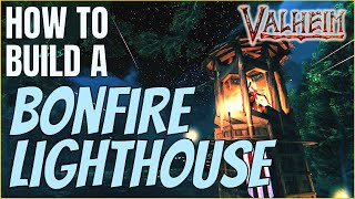 Bonfire Lighthouse With Dockyard - Valheim Building | Stream Helper Timelapse Build #2