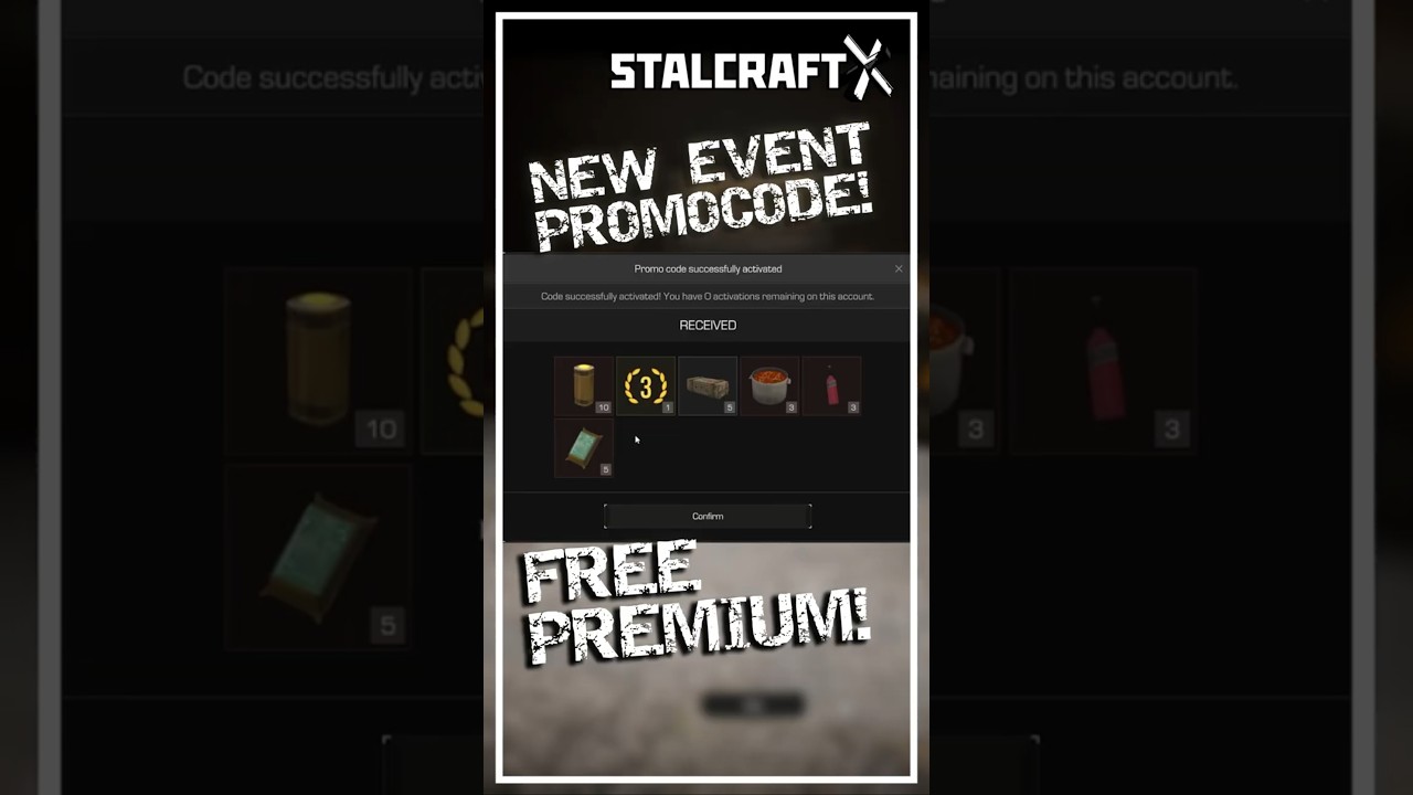 FREE PREMIUM and SEASON CRATES Promocode #stalcraft #gaming #stalcraftx