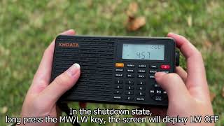 XHDATA D-109WB How to Switch Between FM/ MW/SW/ WB Collection?