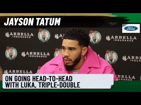 POSTGAME PRESS CONFERENCE: Jayson Tatum on going up against Luka, triple-double