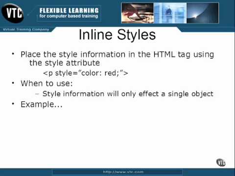CSS 2 & 3 - 3.6 Inline Styles