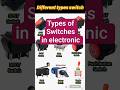 Different types of Switches in electronic | types of Switch | #electronic #shorts #shortvideo #short