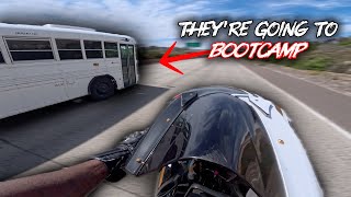 I WHEELIED PAST MARINE RECRUITS OTW TO BOOTCAMP!