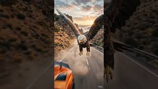 Lamborghini Aventador Transforms Into a Giant Eagle 🦅🔥#Lamborghini #AITransformation #CinematicAI