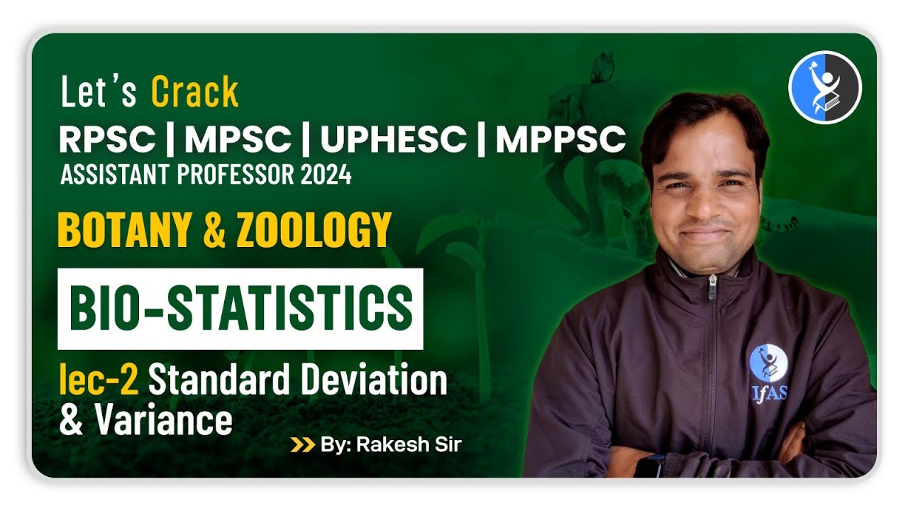 Standard Deviation & Variance(Lec - 02)|Bio-Statistics|Botany & Zoology|RPSC Assistant Professor2024