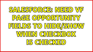 Salesforce: Need VF Page Opportunity fields to hide/show when checkbox is checked
