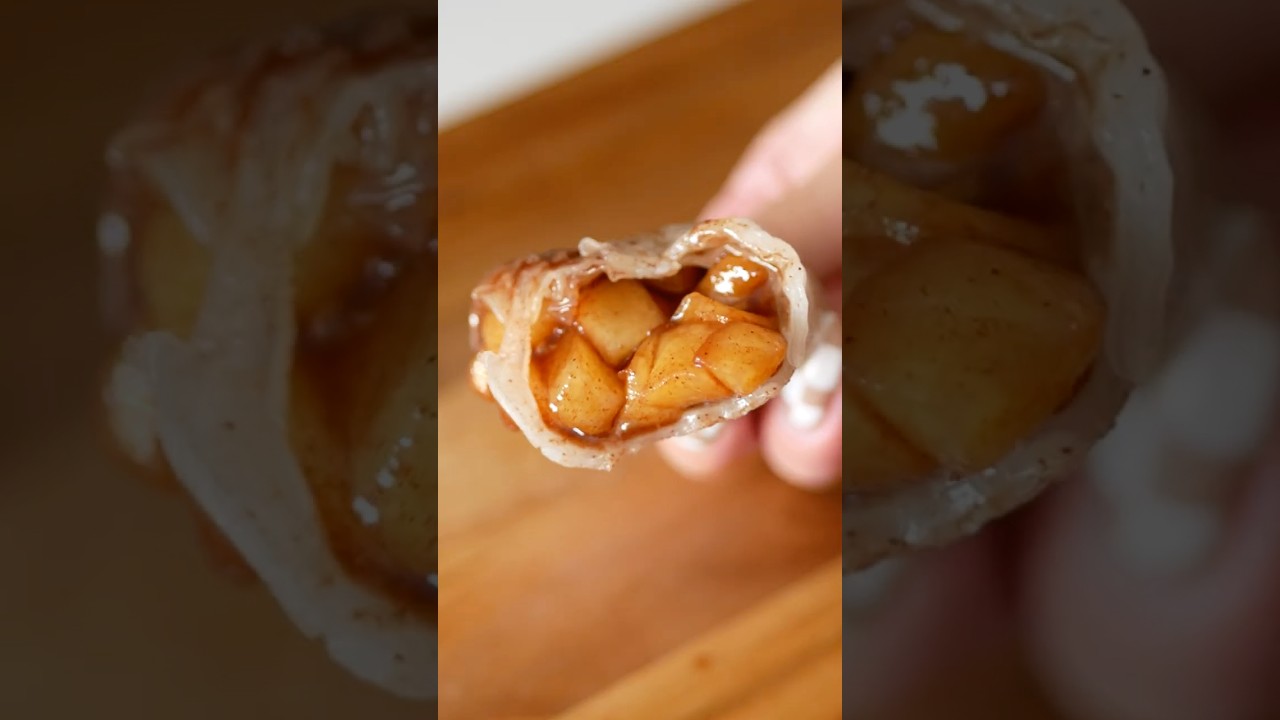 Apple pie filling inside rice paper?