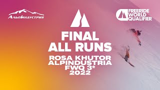 Rosa Khutor Alpindustria FWQ 3* 2022. All runs