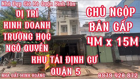 VỊ TRÍ KINH DOANH NGAY TRƯỜNG HỌC - KHU TÁI ĐỊNH CƯ QUẬN 5 - BÌNH TÂN