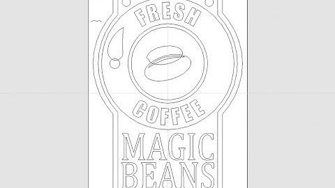 Vectric V10 Tutorials | Vector Drawing | Magic Beans Coffee Sign