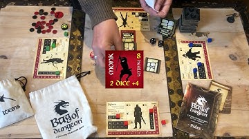 Bag of Dungeon (How to play in 4 minutes). A simple-to-play, fantasy, dungeon crawler board game