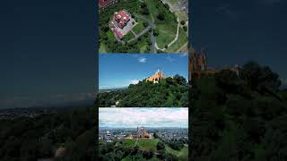 #increible vista #aérea de la #iglesia de #cholula! #shorts #subscribe #dronevideo #mexico #puebla