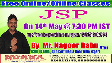 JSP Free Online Training in DURGASOFT
