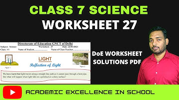 Class 7 worksheet 27 Science | Worksheet 27 Class 7 Science solutions | Science Worksheet 27 Class 7
