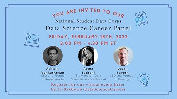 National Student Data Corps: February 2022 Data Science Career Panel