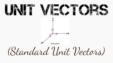 Unit Vectors || Standard Unit Vectors