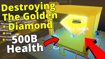 I Destroyed The Golden Diamond With 500B Health [Devious Lick Simulator]