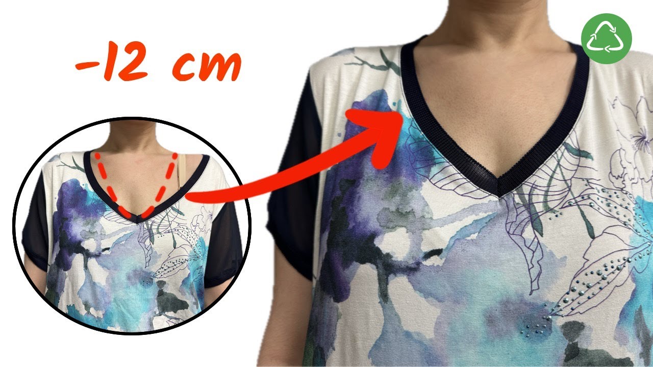 DIY sewing Hack Tighten a Loose Shirt Collar YouTube