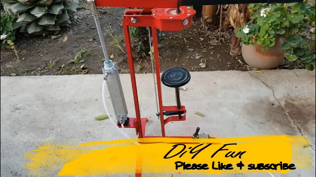 DIY Transformation manual floor corker into automatic pneumatic wine